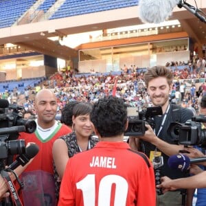 Jamel Debbouze au "Charity Football Game 2016" au festival Marrakech du Rire. Le match de foot réunis des célébrités au Grand Stade de Marrakech et les bénéfices sont reversés aux associations marocaines d'aide à l'enfance. Marrakech, le 5 juin 2016. © Bellack Rachid/Bestimage