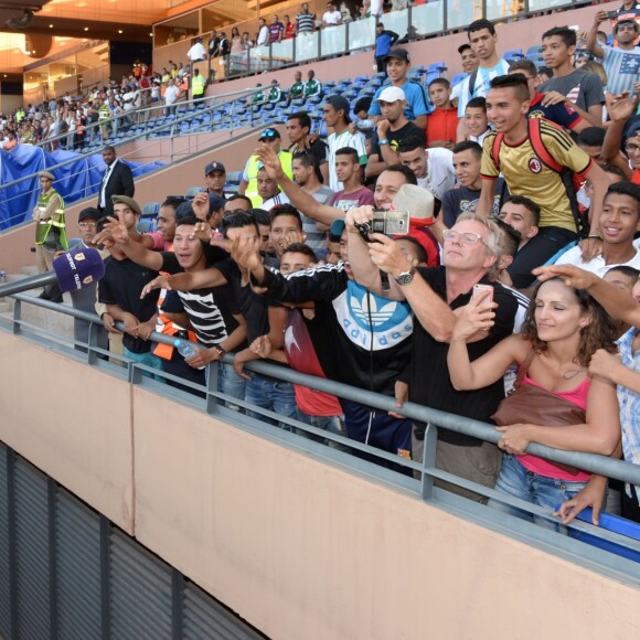 Jamel Debbouze au "Charity Football Game 2016" au festival Marrakech du Rire. Le match de foot réunis des célébrités au Grand Stade de Marrakech et les bénéfices sont reversés aux associations marocaines d'aide à l'enfance. Marrakech, le 5 juin 2016. © Bellack Rachid/Bestimage