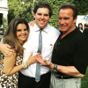 Christopher Schwarzenegger, le plus jeune fils de l'acteur Arnold Schwarzenegger, a reçu son diplôme de fin de lycée à Los Angeles, le 5 juin 2016. Il était entouré de son père et sa mère Maria Shriver.