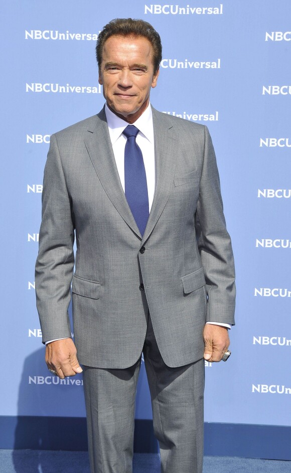 Arnold Schwarzenegger arrive au "2016 NBCUniversal Upfront" au Radio City Music Hall à New York, le 16 mai 2016.