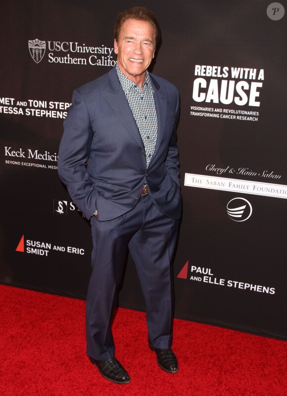 Arnold Schwarzenegger à la soirée de Gala Rebels With A Cause à The Barker Hangar à Santa Monica, le 11 mai 2016 Rebels With A Cause Gala held at The Barker Hangar in Santa Monica, California on 5/11/1611/05/2016 - Santa Monica