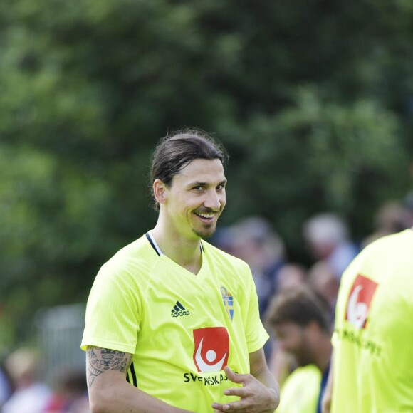 Zlatan Ibrahimovic à Bastad le 1er juin 2016 pendant la préparation de l'équipe nationale de Suède pour l'Euro 2016.