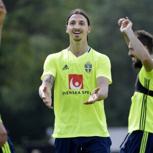 Zlatan Ibrahimovic à Bastad le 1er juin 2016 pendant la préparation de l'équipe nationale de Suède pour l'Euro 2016.