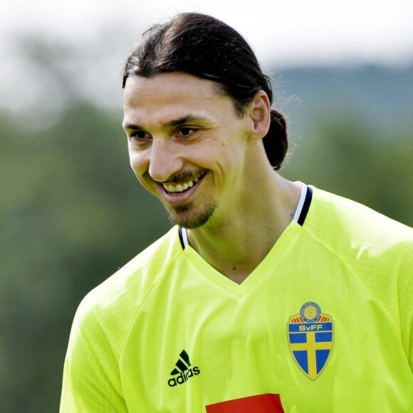 Zlatan Ibrahimovic à Bastad le 1er juin 2016 pendant la préparation de l'équipe nationale de Suède pour l'Euro 2016.
