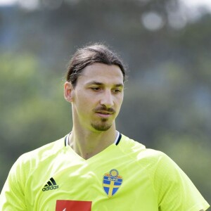 Zlatan Ibrahimovic à Bastad le 1er juin 2016 pendant la préparation de l'équipe nationale de Suède pour l'Euro 2016.