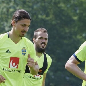 Zlatan Ibrahimovic à Bastad le 1er juin 2016 pendant la préparation de l'équipe nationale de Suède pour l'Euro 2016.