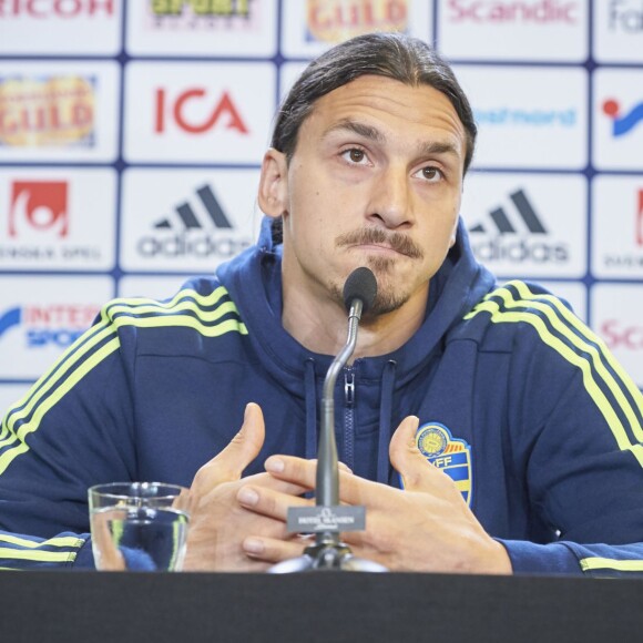 Zlatan Ibrahimovic à Bastad le 1er juin 2016 pendant la préparation de l'équipe nationale de Suède pour l'Euro 2016.