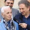 Exclusif - Charles Aznavour et Michel Drucker - Inauguration du passage Charles Aznavour à Saint-Rémy-de-Provence, le 28 mai 2016, dans le cadre de l'anniversaire du chanteur.
