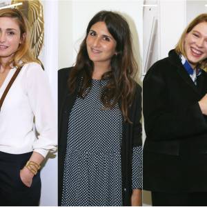 Julie Gayet, Géraldine Nakache et Léa Seydoux à l'expo 55 Femmes.