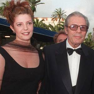 Chiara et Marcello Mastroianni au 49e Festival de Cannes en 1996 pour la présentation du film Trois vies et une seule mort