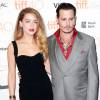 Amber Heard et son mari Johnny Depp à l' Avant-première du film "Black Mass" lors du Festival International du film de Toronto, le 14 septembre 2015.