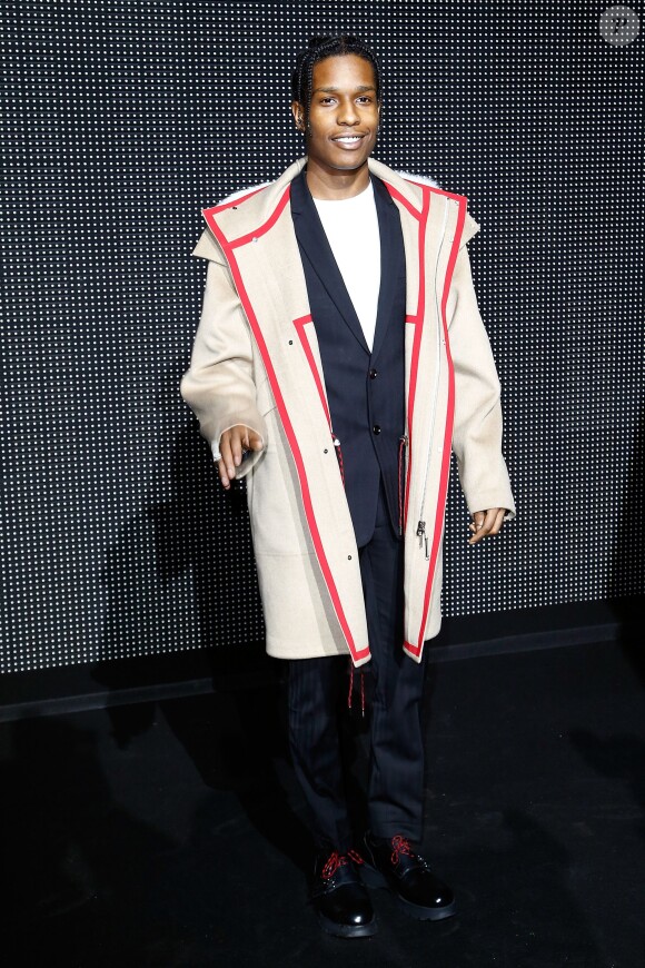 A$AP Rocky au défilé Dior Homme à Paris. Le 23 janvier 2016.