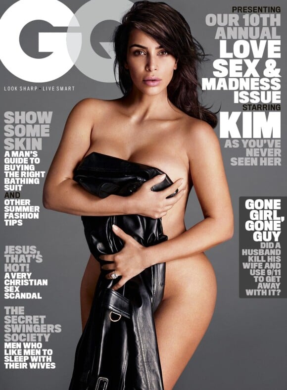 Kim Kardashian en couverture du nouveau numéro du magazine GQ. Photo par Mert Alas et Marcus Piggott.
