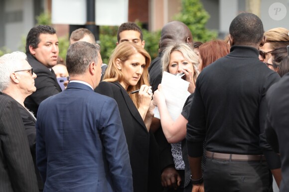 Céline Dion arrive au studio 130 à La Plaine Saint-Denis le 15 juin 2016.