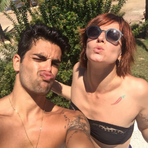 Fauve Hautot et Christophe Licata (DALS) le 20 juin 2016 en Corse.