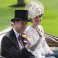 Le prince William, duc de Cambridge et Kate Middleton, la duchesse de Cambridge - La famille royale d'Angleterre au deuxième jour des courses hippiques "Royal Ascot". Le 15 juin 2016