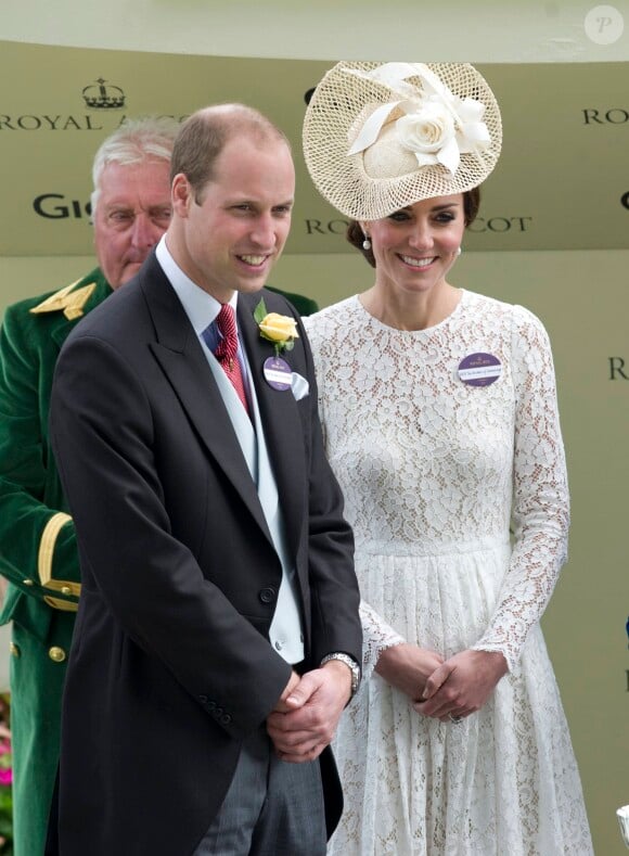 Le prince William, duc de Cambridge et Kate Middleton, la duchesse de Cambridge - La famille royale d'Angleterre au deuxième jour des courses hippiques "Royal Ascot". Le 15 juin 2016