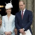 Kate Middleton, la duchesse de Cambridge et le prince William, duc de Cambridge - La famille royale d'Angleterre assiste à une messe en la cathédrale St Paul de Londres, le 10 juin 2016 pour le 90ème anniversaire de la reine Elizabeth II d'Angleterre.