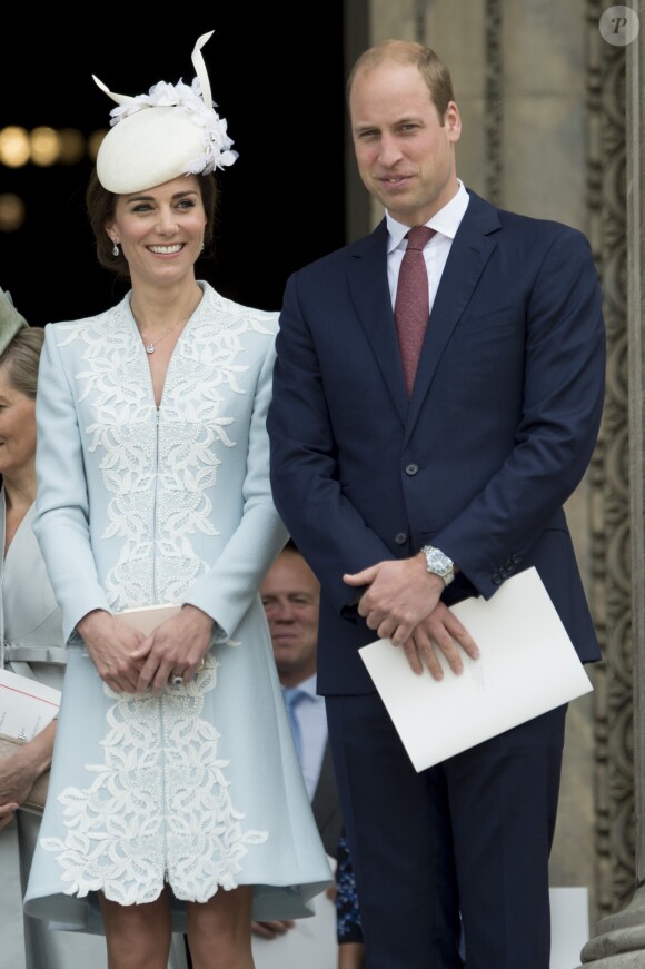 Kate Middleton, la duchesse de Cambridge et le prince William, duc de Cambridge - La famille royale d'Angleterre assiste à une messe en la cathédrale St Paul de Londres, le 10 juin 2016 pour le 90ème anniversaire de la reine Elizabeth II d'Angleterre.