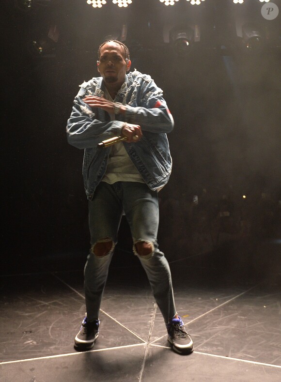 Chris Brown en concert à l'Accorhotels Arena Bercy à Paris, le 28 mai 2016. © Veeren/Bestimage