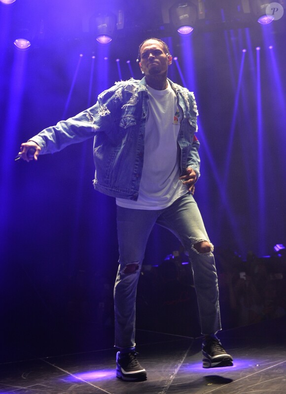 Chris Brown en concert à l'Accorhotels Arena Bercy à Paris, le 28 mai 2016. © Veeren/Bestimage