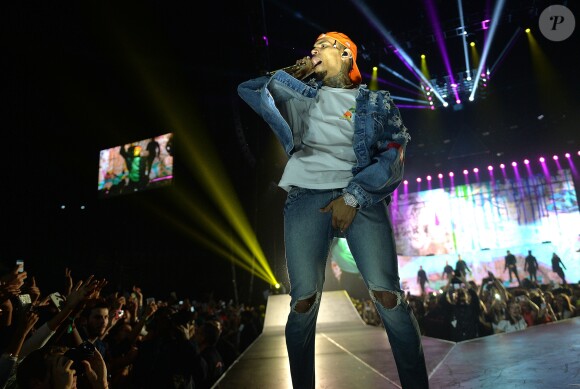 Chris Brown en concert à l'Accorhotels Arena Bercy à Paris, le 28 mai 2016. © Veeren/Bestimage