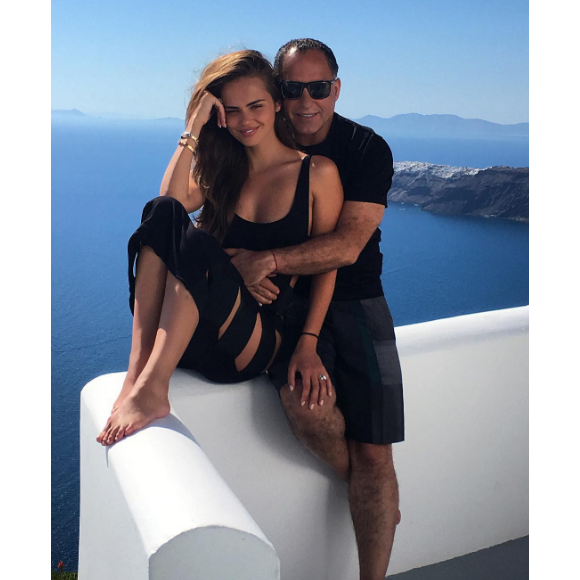 Le mariage du mannequin Xenia Deli, le 5 juin 2016 à Santorin en Grèce.