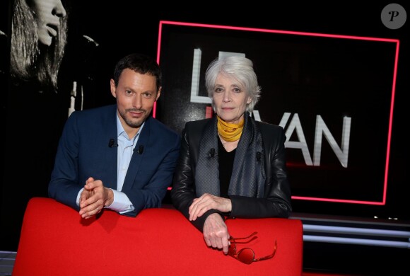 Exclusif - Enregistrement de l'émission "Le Divan" présentée par Marc-Olivier Fogiel avec la chanteuse Françoise Hardy en invitée, le 29 janvier 2016. © Dominique Jacovides / Bestimage