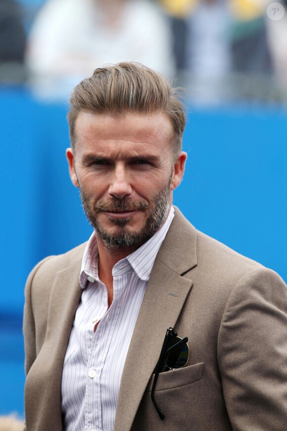 David Beckham au tournoi de tennis "Aegon Queens tennis Championship" à Londres le 14 juin 2016.