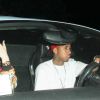 Kylie Jenner et son ex compagnon Tyga arrivent en voiture en essayant de se masquer le visage, la rumeur dit qu'ils seraient à nouveau en couple à West Hollywood le 25 juin 2016.