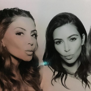 Larsa Pippen, Kim Kardashian et Carla DiBello - Soirée d'anniversaire de Khloé Kardashian au restaurant Dave and Buster's à Los Angeles. Photo publiée le 28 juin 2016.