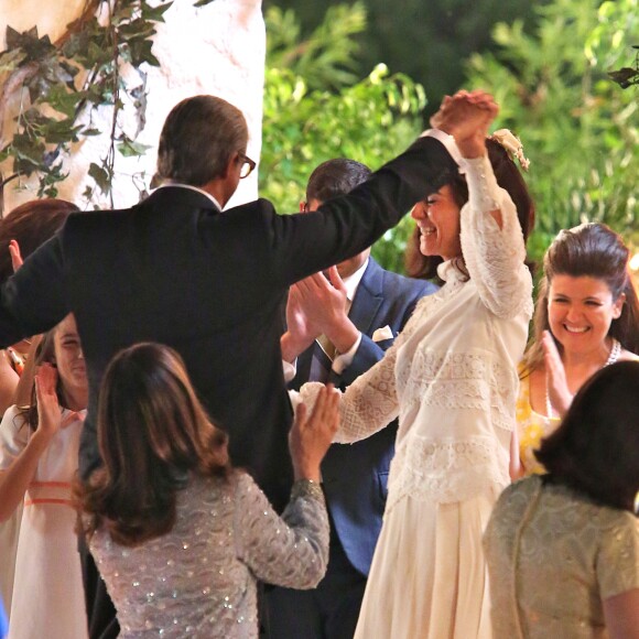 Exclusif - Katie Holmes tourne la scène du mariage de Jackie Kennedy et Aristote Onassis à Toronto le 17 juin 2016. Elle a eu la visite de sa fille Suri.