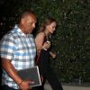 Johnny Depp et ses enfants Lily-Rose et Jack John Christopher, sortant du restaurant Ago à Los Angeles le 29 juin 2016