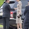 Le président français François Hollande et Kate Catherine Middleton, duchesse de Cambridge - Dévoilement de la plaque inaugurale de la nouvelle aile du musée lors des commémorations du centenaire de la Bataille de la Somme à Thiepval, bataille qui fût la plus meurtrière de la Première Guerre Mondiale. Le 1er juillet 2016