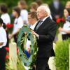 Le président d'Irlande Michael D. Higgins - Commémorations du centenaire de la Bataille de la Somme à Thiepval, bataille qui fût la plus meurtrière de la Première Guerre Mondiale. Le 1er juillet 2016