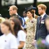Le prince William, Kate Catherine Middleton, duchesse de Cambridge et le prince Harry - Commémorations du centenaire de la Bataille de la Somme à Thiepval, bataille qui fût la plus meurtrière de la Première Guerre Mondiale. Le 1er juillet 2016