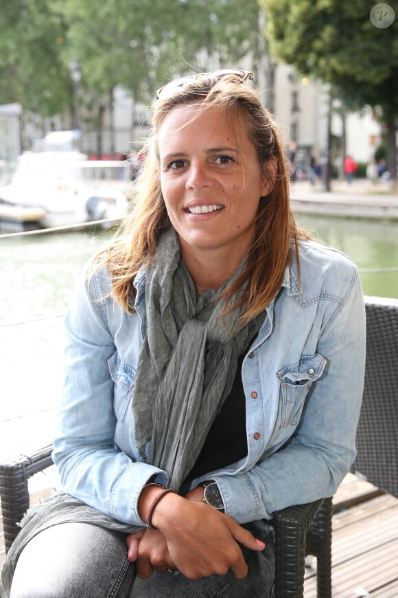 Exclusif - Laure Manaudou radieuse lors de l'Open Swin Stars "Paris à la nage" au bassin de la Villette. Le 2 juillet 2016