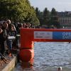 Exclusif - Ligne d'arrivée de l'une des 5 courses de l'Open Swin Stars "Paris à la nage" au bassin de la Villette - Le 2 juillet 2016