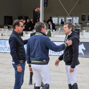 Benjamin Castaldi et Guillaume Canet - Reconnaissance du Eiffel Sunday Challenge (présenté par Evian) - Longines Paris Eiffel Jumping à la plaine de Jeux de Bagatelle à Paris le 3 juillet 2016. © Pierre Perusseau/Bestimage