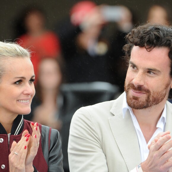 Laeticia Hallyday et Mathias Vicherat, directeur de cabinet d'Anne Hidalgo - Remise du Prix Eiffel Sunday Challenge, présenté par la Mairie de Paris - Longines Paris Eiffel Jumping à la plaine de Jeux de Bagatelle à Paris le 3 juillet 2016. © Pierre Perusseau / Bestimage
