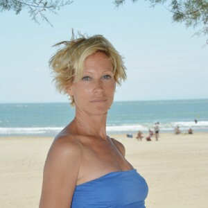 Exclusif - Rebecca Hampton pose à l'occasion du 13e festival "Les Hérault du Cinéma et de la Télé" sur la plage au Cap d'Agde, le 24 juin 2016.