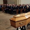 Le cercueil de Michel Rocard lors de la cérémonie en hommage à Michel Rocard au Temple de l'Eglise Protestante Unie de l'Etoile à Paris, le 7 juillet 2016. © Philippe Wojazer/Pool/Bestimage