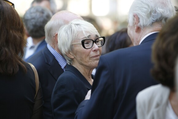 Sylvie Rocard lors de la cérémonie en hommage à Michel Rocard au Temple de l'Eglise Protestante Unie de l'Etoile à Paris, le 7 juillet 2016. © Alain Guizard/Bestimage