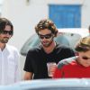 Burt, Brody et Bruce Jenner en vacances a Santorin. Le 29 avril 2013