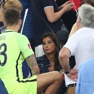 Exclusif - Benoît Costil à nouveau très proche de Malika Ménard à la fin du match de l'UEFA Euro 2016 Allemagne-France au stade Vélodrome à Marseille, France le 7 juillet 2016. © Cyril Moreau/Bestimage