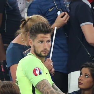 Exclusif - Benoît Costil à nouveau très proche de Malika Ménard à la fin du match de l'UEFA Euro 2016 Allemagne-France au stade Vélodrome à Marseille, France le 7 juillet 2016. © Cyril Moreau/Bestimage