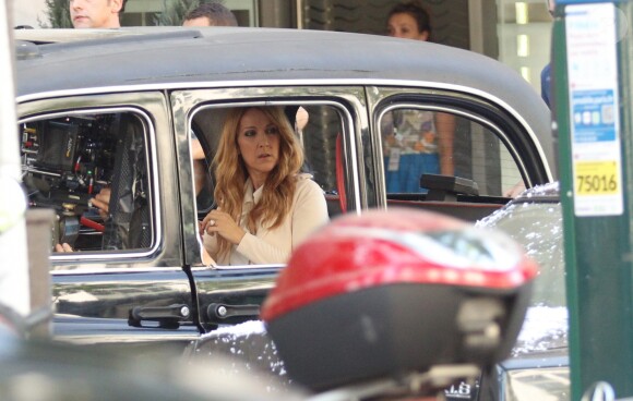 Céline Dion tourne un vidéo clip avenue Kleber à Paris le 8 juillet 2016.
