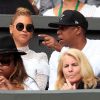 Jay Z  et Beyoncé à la finale dames du tournoi de Wimbledon le 9 juillet 2016. Elle oppose Serena Williams à Angelique Kerber.