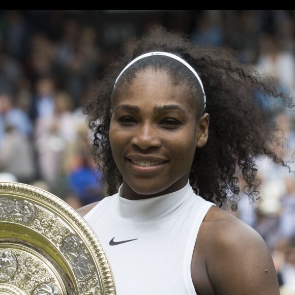 Serena Williams remporte la finale du tournoi de tennis de Wimbledon à Londres le 9 juillet 2016.