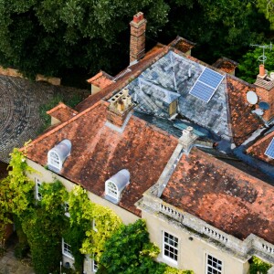 Exclusif - Vue aérienne de la maison de George Clooney et sa femme Amal Alamuddin à Sonning dans le comté de Berkshire, le 10 octobre 2014. Le couple a acheté cette maison pour un montant de 7,5 millions de livres sterling.